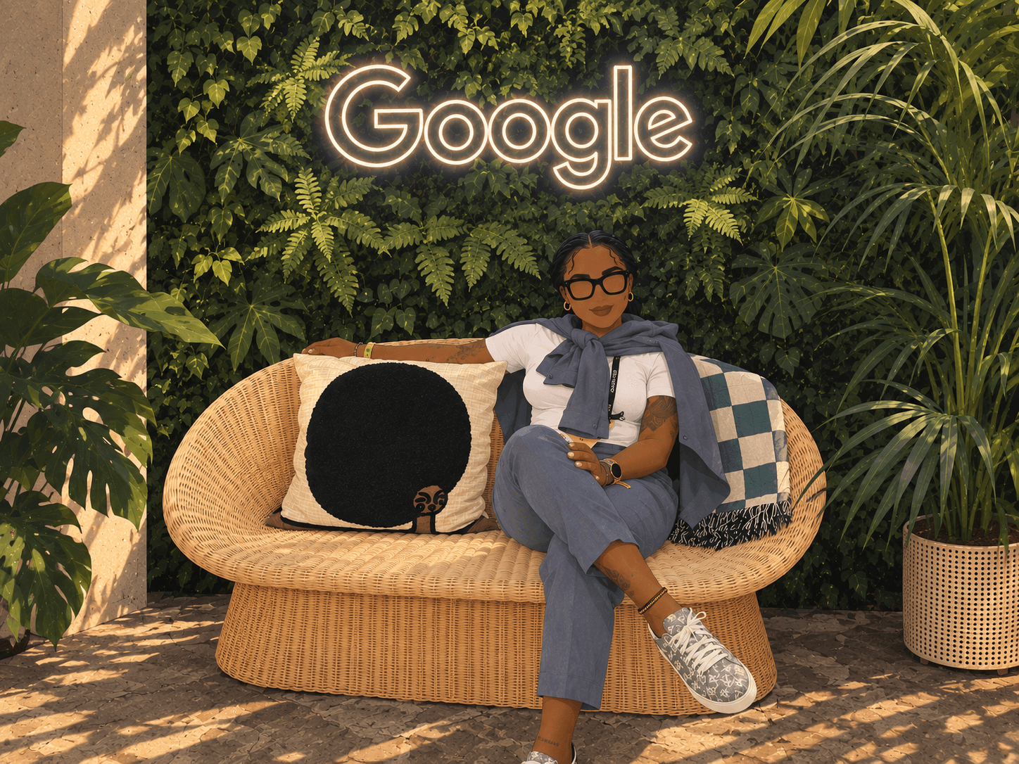 Outside Google's Austin campus during the AFROTECH conference in Austin, Texas.